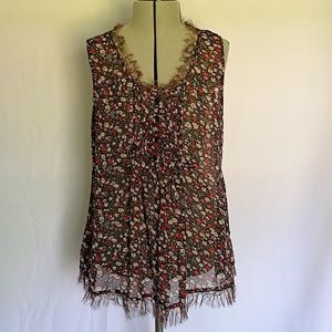 Myth SMALL Tank Top Floral Opaque